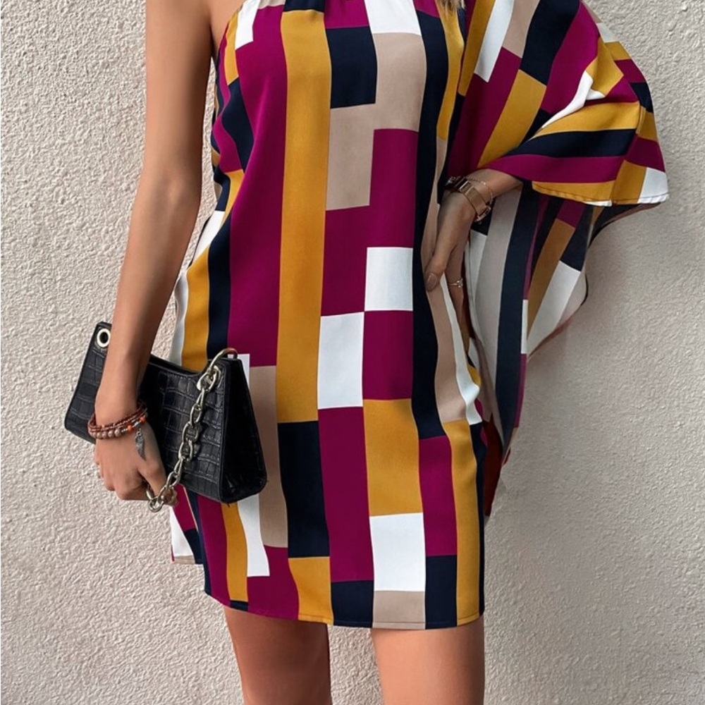 Colorful Geometric Women's Dress